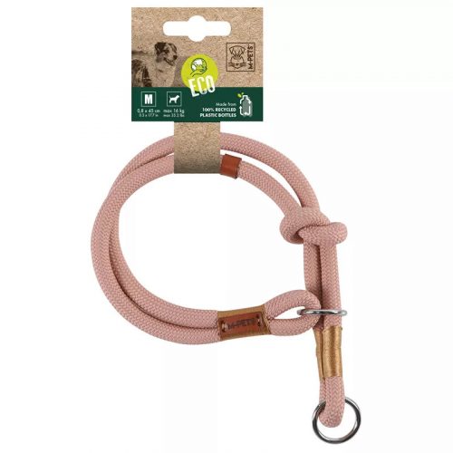 M-PETS Eco nyakörv M 0,8x45cm pink 100% újrahasznosított műanyag