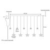 8 programos fényfüggöny csillagokkal, sorolható, 250 cm - melegfehér