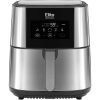 Elite® 8 L-es Air Fryer + receptkönyv, 1800W olaj nélküli forró levegős fritőz digitális kijelzővel, elegáns rozsdamentes acél burkolattal