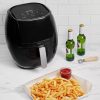 Elite® 7,7 L-es Air Fryer + receptkönyv, 1800W olaj nélküli forró levegős fritőz digitális kijelzővel, keverőlapáttal és betekintőablakkal