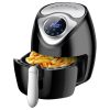 Elite® 3,6 L-es Air Fryer + receptkönyv, 1600W olaj nélküli forró levegős fritőz digitális kijelzővel - fekete