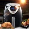 Elite® 3,6 L-es Air Fryer + receptkönyv, 1600W olaj nélküli forró levegős fritőz digitális kijelzővel - fekete