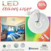 Bluetooth hangszórós RGBW mennyezeti LED lámpa távirányítóval, 2x24W + 2x36W, 52cm