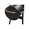 Faszenes BBQ grill és smoker, kerti fém grillkocsi hőmérővel 93x30x102 cm