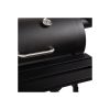 Faszenes BBQ grill és smoker, kerti fém grillkocsi hőmérővel 93x30x102 cm