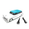 WSTER 1955-ös Chevrolet Nomad formájú Bluetooth hangszóró, USB port, TF kártyahely, fehér