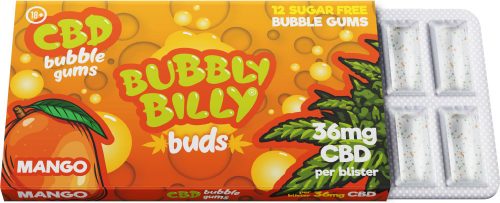 Bubbly Billy Buds Mango Flavoured Chewing Gum (36mg CBD)