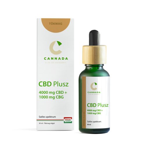 Cannada Plusz 5000 mg CBD + CBG olaj Tökmagolajjal