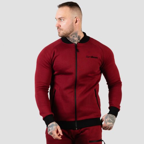 Classic Zipper Hoodie pulóver Burgundy - GymBeam / 75118-1-S / in_stock