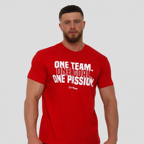 One Team póló Red - GymBeam / 80020-6-XXXL / in_stock