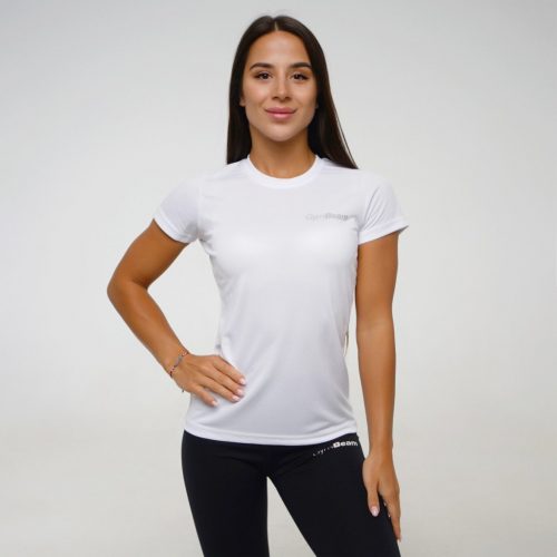 TRN White női póló - GymBeam / 58456-13-L-white+blacklogo / out of stock