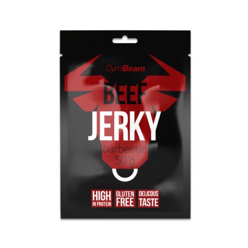 Beef Jerky szárított marhahús - GymBeam / 35542-8-50g-barbecue / in_stock