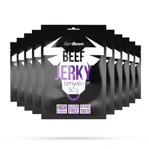 Beef Jerky szárított marhahús - GymBeam / 35542-3-10x50g-teriyaki / in_stock