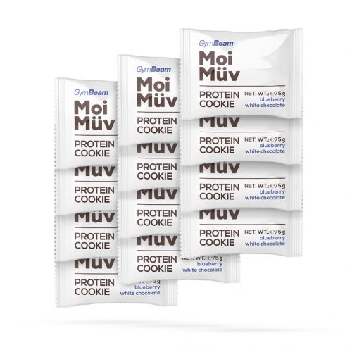 MoiMüv Protein Cookie - GymBeam / 48406-2-blueberryandwhitechocolate-12x75g / in_stock