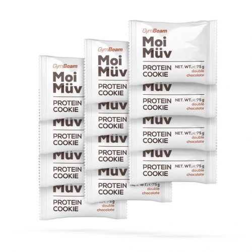 MoiMüv Protein Cookie - GymBeam / 48406-4-doublechocolate-12x75g / in_stock