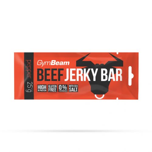 Beef Jerky szárított marhahús szelet - GymBeam / 60658-2-25g-peppered / in_stock