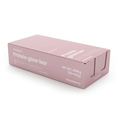 GlowBar fehérjeszelet - BeastPink / 79585-4-25x40g-strawberry / in_stock