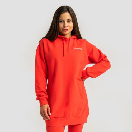 Limitless Longline női kapucnis pulóver Hot Red - GymBeam / 76645-5-XXL / in_stock