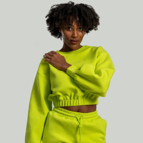 Lunar női cropped pulóver Chartreuse - STRIX / 84445-5-XL / in_stock