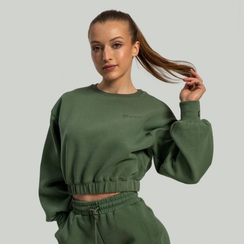 Lunar női cropped pulóver Cedar Green - STRIX / 84487-1-XS / out of stock