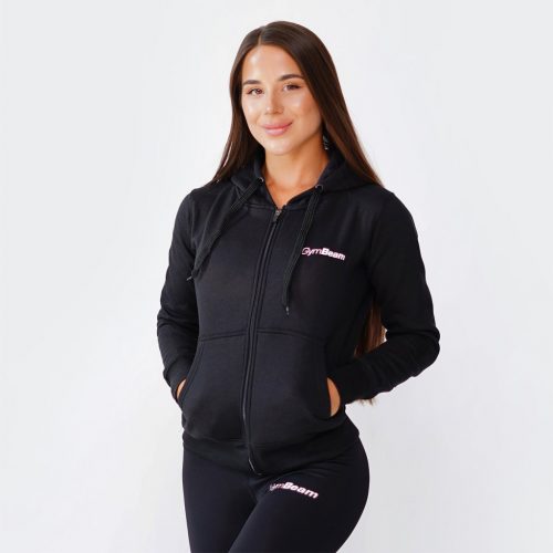 Zipper Hoodie Black női pulóver - GymBeam / 33190-4-l / in_stock