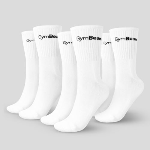 3/4 Socks 3Pack White zokni - GymBeam / 32620-4-S / out of stock