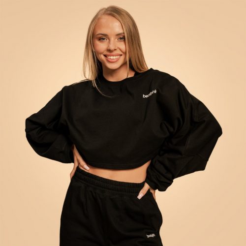 Bliss Cropped női pulóver Black - BeastPink / 91534-5-XL / in_stock