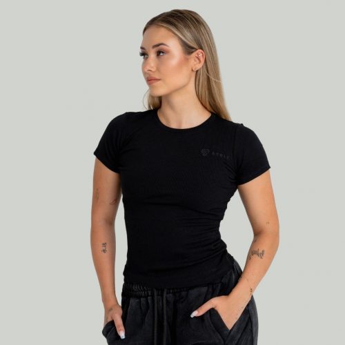 Ribbed női póló Black - STRIX / 93772-4-L / in_stock