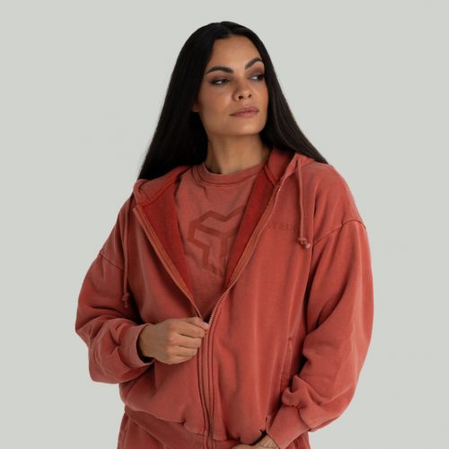 Zip Washed női kapucnis pulóver Terra - STRIX / 94663-1-XS / in_stock