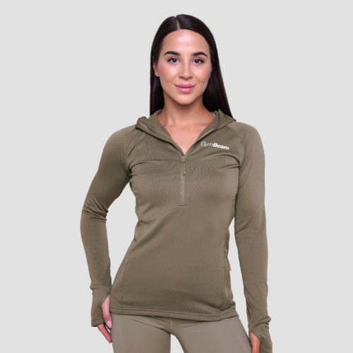 Pulse 1/2 Zip női futófelső Vetiver - GymBeam / 98206-1-XS / in_stock