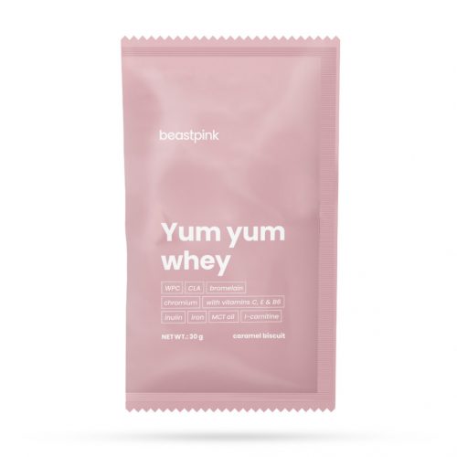 Yum Yum Whey minta - BeastPink / 62863-9-400x30g-caramelbiscuit / in_stock