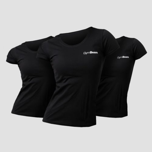 Women‘s Basic T-Shirt 3pack Black - GymBeam / 103225-3-M / in_stock