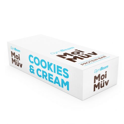 MoiMüv fehérjeszelet - GymBeam / 30248-4-24x60g-cookies-cream / in_stock