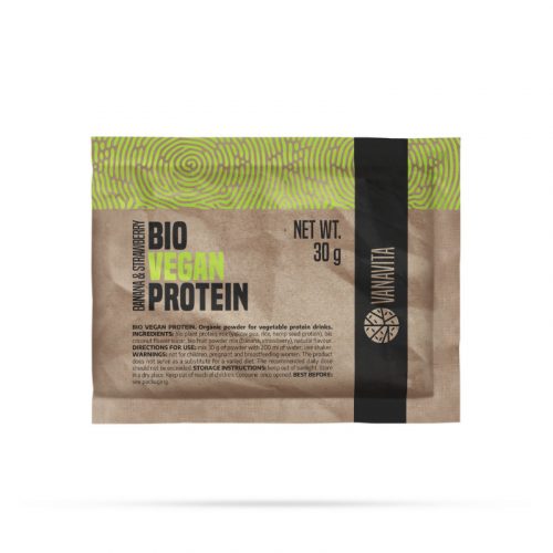 Bio Vegan Protein minta - VanaVita / 45121-2-30g-bananastrawberry / in_stock