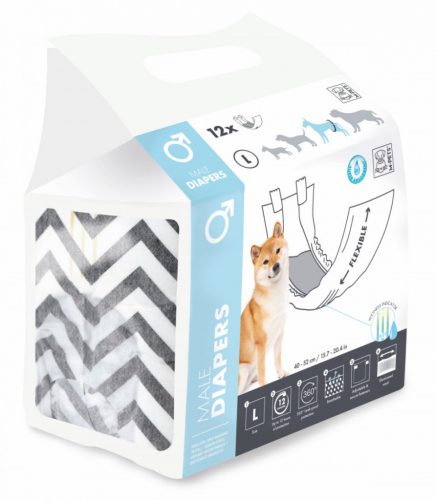 M-PETS kutya nadrágpelenka kan L 8-15kg 12db