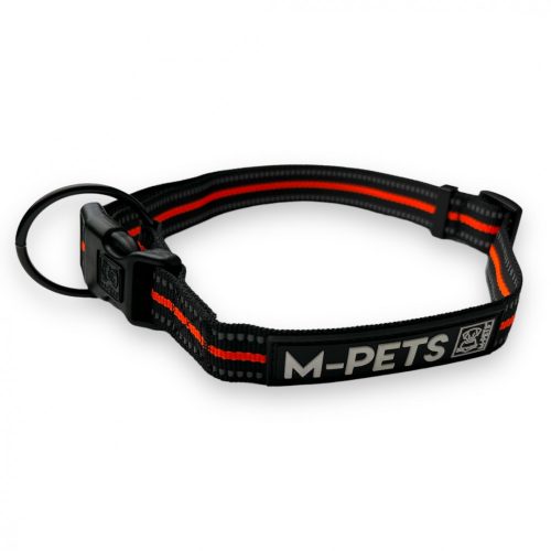 M-PETS túra nyakörv XL 2,5x48-75cm narancs