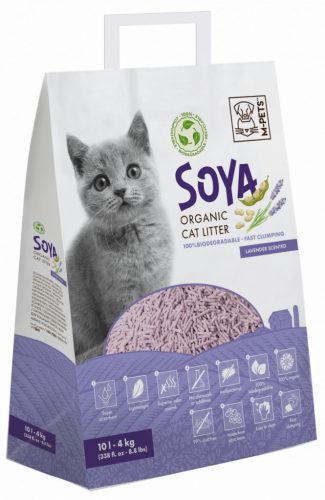 M-PETS szója bio macskaalom 10L/4kg levendula