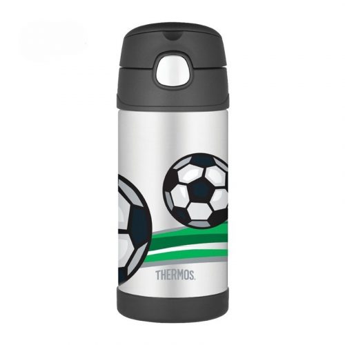 Thermos, Gyerek termosz szívószállal, foci, 355 ml