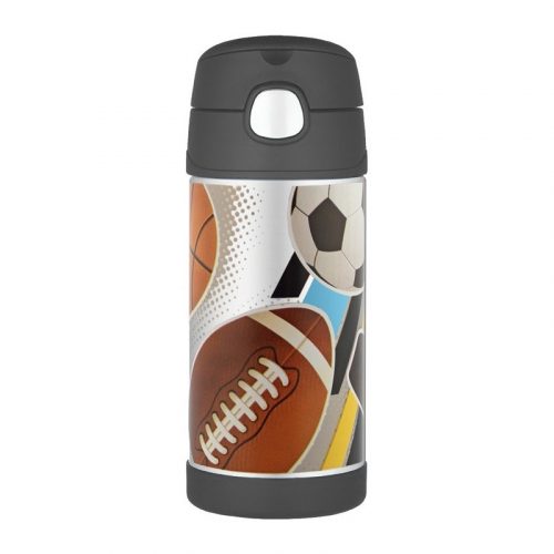 Thermos, Gyerek termosz szívószállal, sport, 355 ml