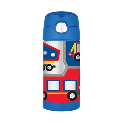 Thermos, Gyerek termosz szívószállal, munkagépek, 355 ml