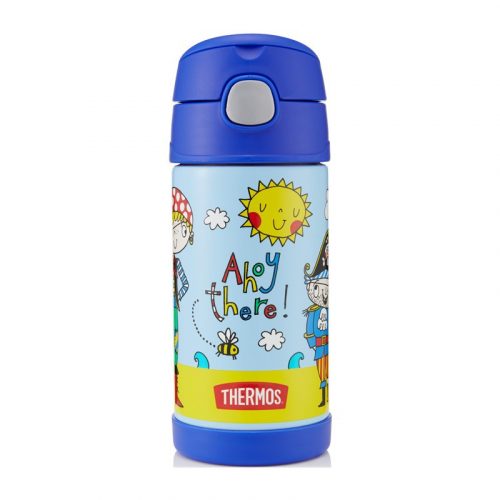 Thermos, Gyerek termosz szívószállal, kalózos, 355 ml