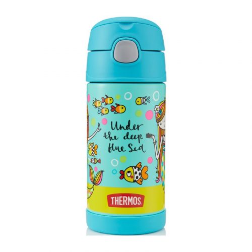 Thermos, Gyerek termosz szívószállal, sellő, 355 ml