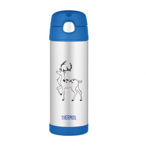 Thermos, Gyerek termosz szívószállal, szarvasos, 470 ml