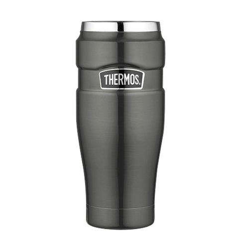 Thermos, Csöpögésmentes termobögre, fémszürke, szürke, 470 ml