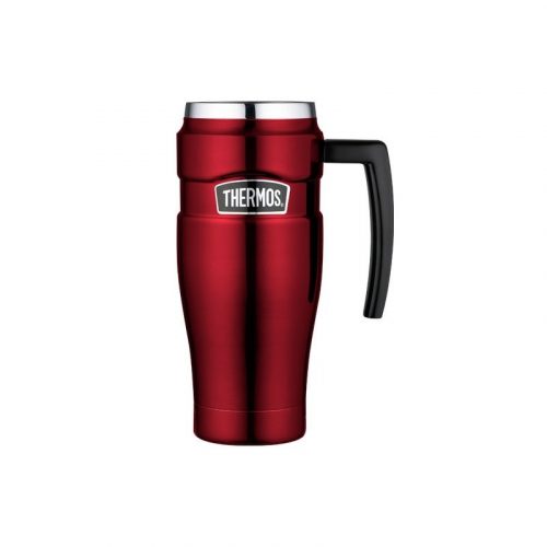 Thermos, Csöpögésmentes termobögre fogóval, piros, 470 ml