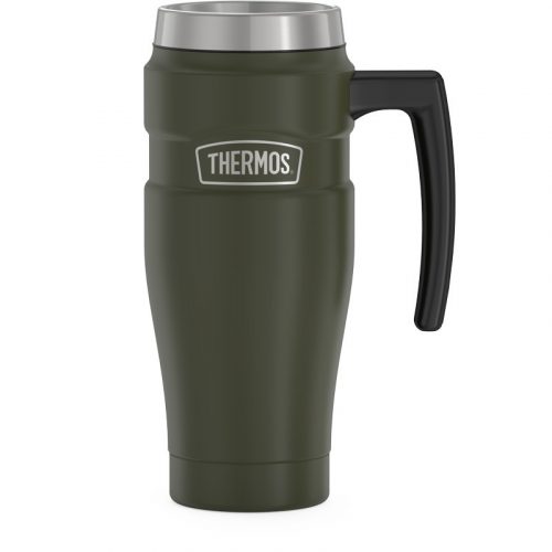 Thermos, Csöpögésmentes termobögre fogóval, keki zöld, 470 ml