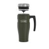 Thermos, Csöpögésmentes termobögre fogóval, keki zöld, 470 ml