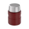 Thermos, Termosz ételekhez, összerakható kanállal és bögrével, rustic red, piros, 470 ml