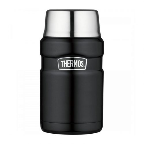 Thermos, Termosz ételekhez bögrével, matt fekete, 710 ml